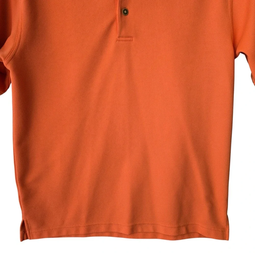 Grand Slam Golf Polo Shirt Orange Textured Short‎ Sleeve Mens M/M